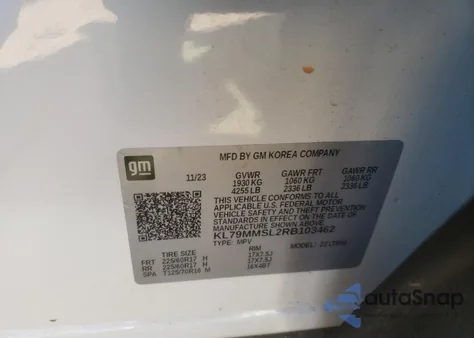 2024 Chevrolet Trailblazer Ls from USA, damaged, VIN KL79MMSL2RB103462